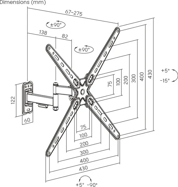 Изображение товара Кронштейн для телевизора Roome LDA40-442-R