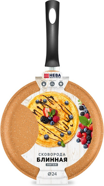 Изображение товара Блинная сковорода Нева Металл Посуда 6224or (оранжевый)