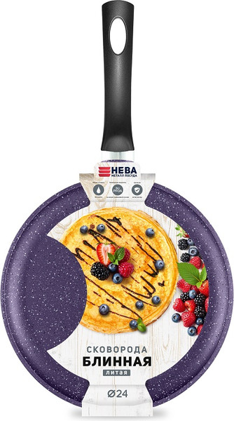 Изображение товара Блинная сковорода Нева Металл Посуда 6224v (фиолетовый)