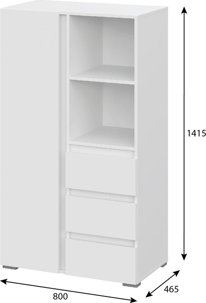 Изображение товара Шкаф Тащи в дом Люмо ШК 03 (белый/белый)