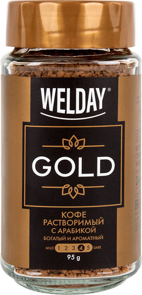 Изображение товара Кофе растворимый Welday Gold / 622675 (95г)