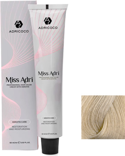 Изображение товара Крем-краска для волос Adricoco Miss Adri 10.8 (100мл, платиновый блонд коричневый)