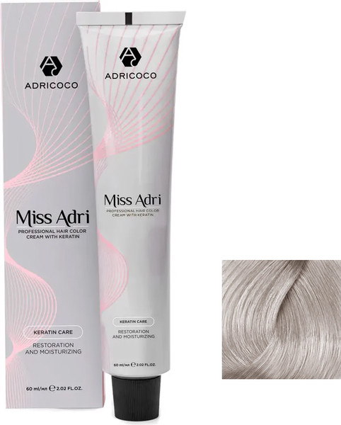 Изображение товара Крем-краска для волос Adricoco Miss Adri 10.82 (100мл, платиновый коричневый фиолетовый блонд)