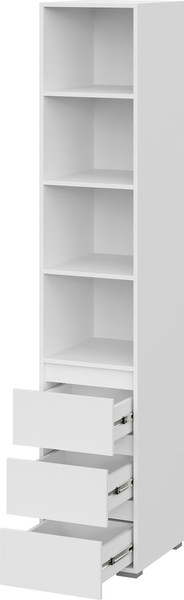 Изображение товара Стеллаж Тащи в дом Люмо открытый с ящиками ПН 02 (белый/белый)