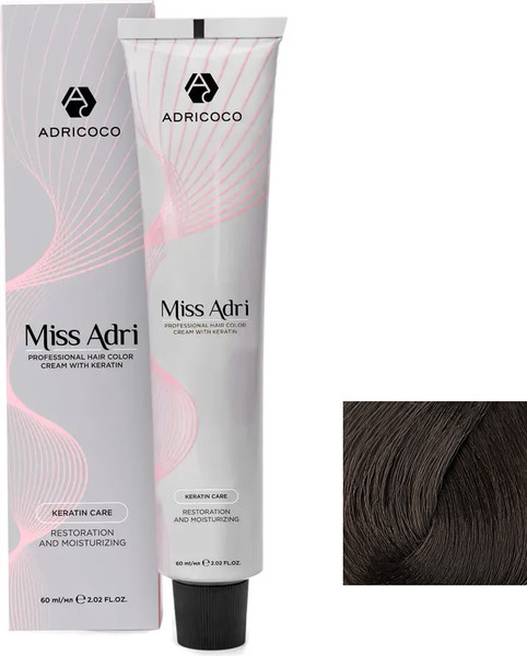 Изображение товара Крем-краска для волос Adricoco Miss Adri 4.8 (100мл, коричневый какао)