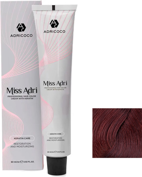 Изображение товара Крем-краска для волос Adricoco Miss Adri 5.6 (100мл, светлый коричневый красный)