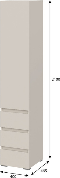 Изображение товара Шкаф-пенал Тащи в дом Люмо с ящиками ПН 03 (кашемир)
