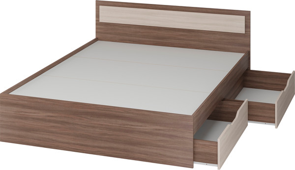 Изображение товара Двуспальная кровать Тащи в дом Гармония КР604 160х200 (ясень-шимо/светлый/темный)