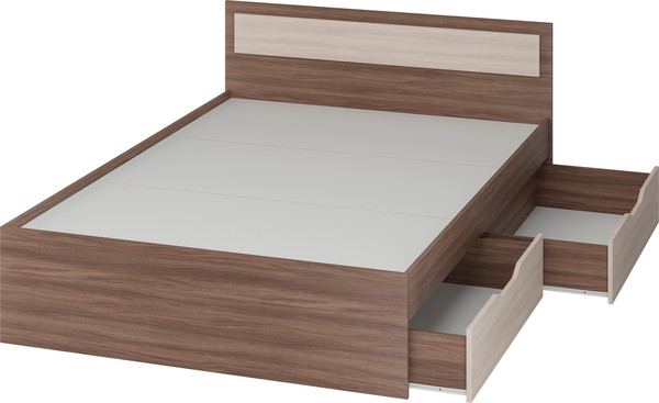 Изображение товара Полуторная кровать Тащи в дом Гармония КР605 140х200 (ясень-шимо/светлый/темный)