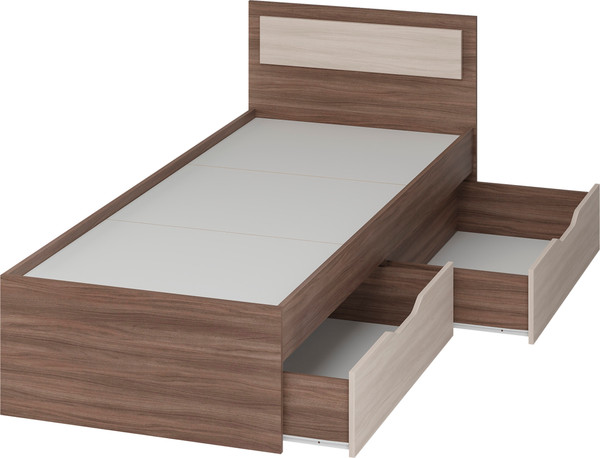 Изображение товара Односпальная кровать Тащи в дом Гармония КР607 80х200 (ясень-шимо/светлый/темный)