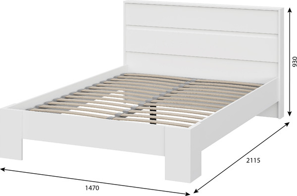 Изображение товара Полуторная кровать Тащи в дом Люмо КР 02 140x200 (белый/белый)