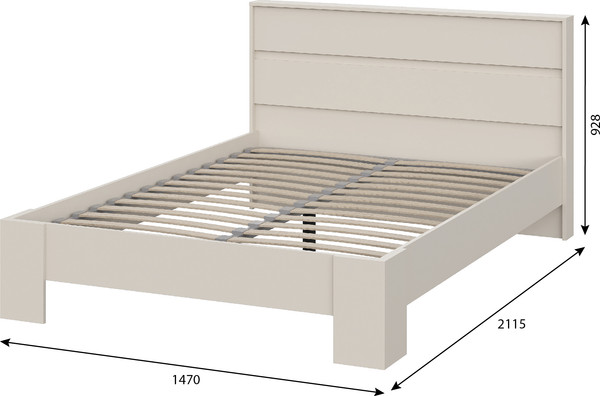 Изображение товара Полуторная кровать Тащи в дом Люмо КР 02 140x200 (кашемир)