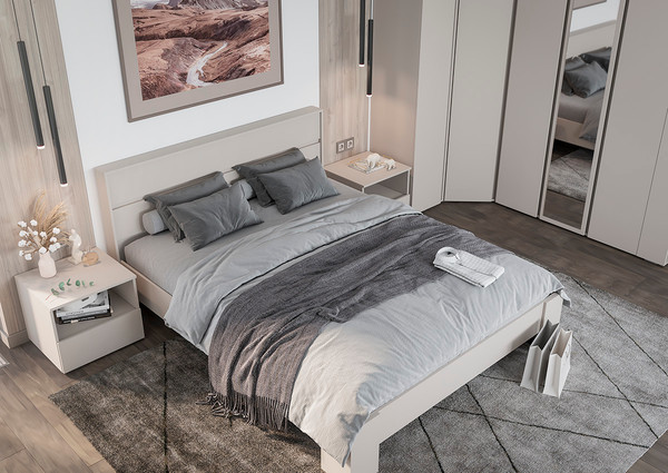 Изображение товара Двуспальная кровать Тащи в дом Люмо КР 03 160x200 (кашемир)