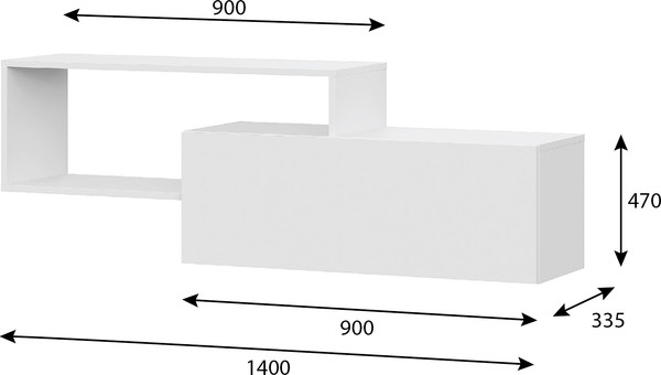 Изображение товара Полка Тащи в дом Люмо ПЛ 01 (белый/белый)