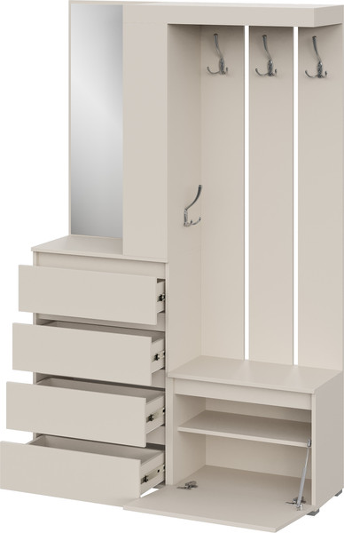 Изображение товара Секция в прихожую Тащи в дом Люмо 1260х1980х353 (кашемир)