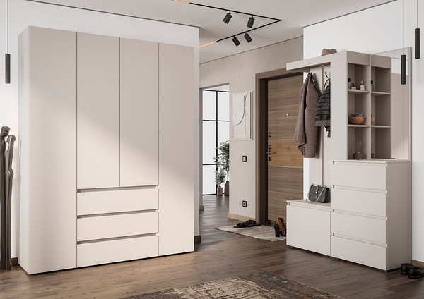 Изображение товара Секция в прихожую Тащи в дом Люмо 1260х1980х353 (кашемир)