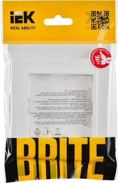 Изображение товара Рамка для выключателей и розеток IEK Brite BR-M12-K91 (арктический белый)
