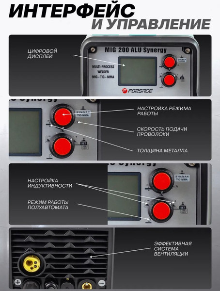 Изображение товара Инвертор сварочный Forsage F-MIG200 (28270)