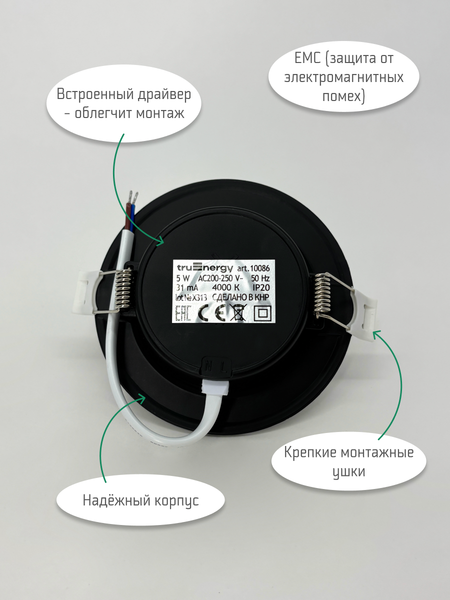 Изображение товара Точечный светильник Truenergy 10086