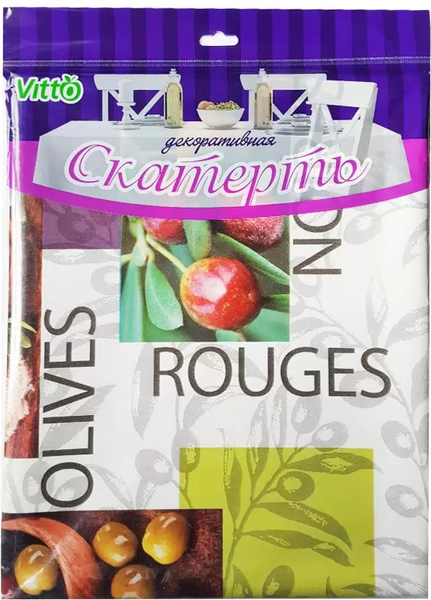 Изображение товара Скатерть Vitto ПВХ нетк 130x110см (оливки)