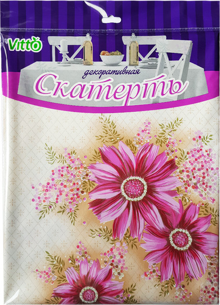 Изображение товара Скатерть Vitto ПВХ нетк 130x110см (розовый)