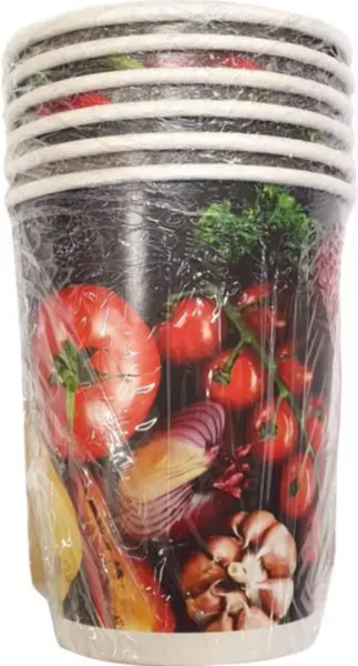 Изображение товара Набор бумажных стаканов Лекс ЗОЖ (6шт, 250мл)