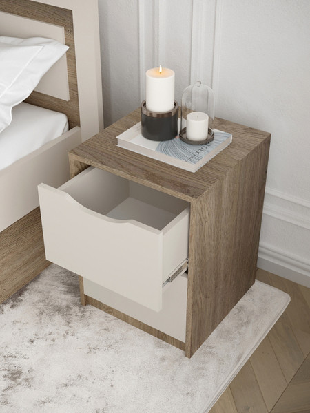 Изображение товара Прикроватная тумба Артём-Мебель СН 120.05  (дуб скандинавский/кашемир)