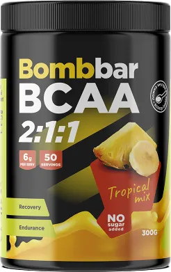 Изображение товара Аминокислоты BCAA Bombbar Тропический микс (300г)