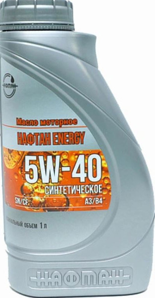 Изображение товара Моторное масло Нафтан Energy 5W40 SN/CF A3/B4 (1л)