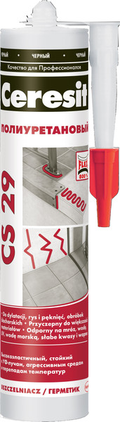 Изображение товара Герметик полиуретановый Ceresit CS 29 (280мл, черный)