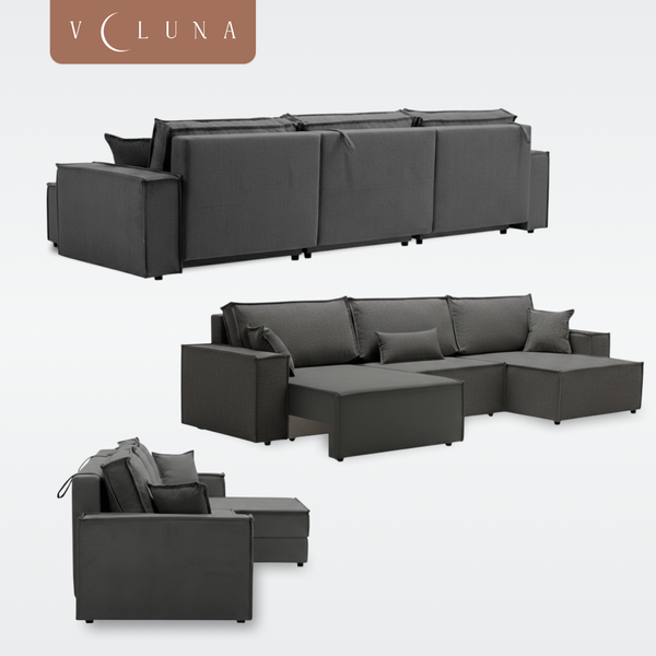 Изображение товара Диван угловой VELUNA Фабио MAX (Erika Dark Grey)