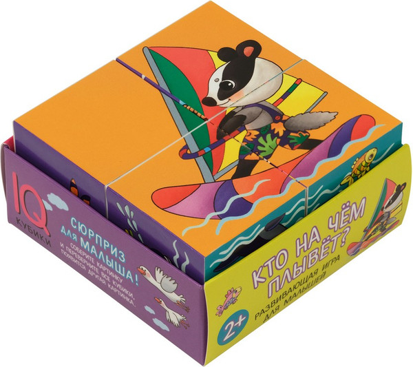 Изображение товара Развивающий игровой набор Айрис-пресс IQ кубики в поддончике. Кто на чем плывет? (4650388210247)