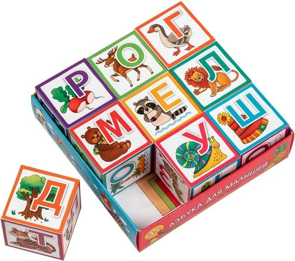 Изображение товара Развивающий игровой набор Айрис-пресс IQ кубики в поддончике. Азбука для малышей (4650388210384)