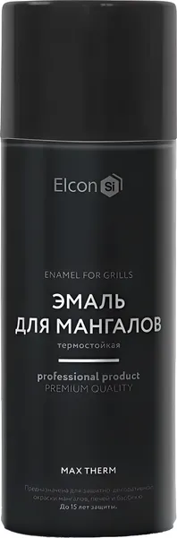 Изображение товара Эмаль Elcon Max Therm Термостойкая 1000 градусов (520мл, черный)