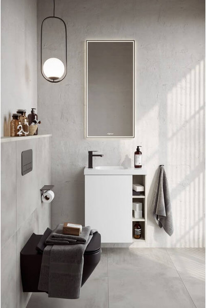 Изображение товара Тумба с умывальником Aqwella Alba ALB0106LLS + ALB0706WM + Compact Slim 60 CMPSL.06.04.D