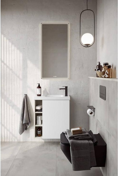 Изображение товара Тумба с умывальником Aqwella Alba ALB0106RLS + ALB0706WM + Compact Slim 60 CMPSL.06.04.D