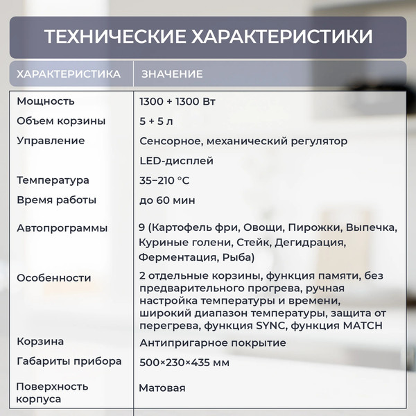 Изображение товара Аэрогриль Evolution Airo 10700 Dual