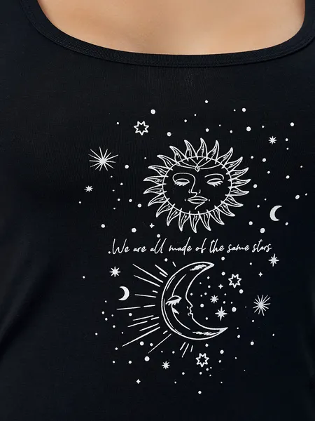 Изображение товара Пижама Mark Formelle 442202 (р.164/170-100-106, черный/созвездие на черном)