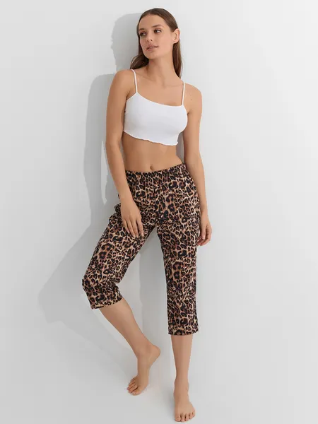 Изображение товара Бриджи домашние Mark Formelle 522241 (р.164/170-102, леопард на песочном)