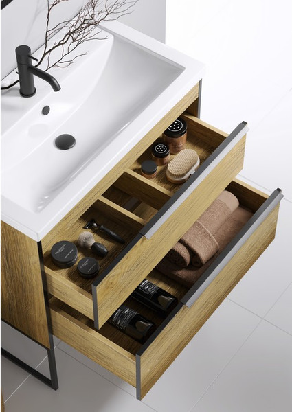 Изображение товара Тумба с умывальником Aqwella Fargo FRG0110DB + Фостер 100 (4640021065204)