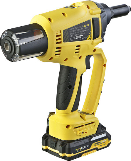 Изображение товара Аккумуляторный заклепочник Hanskonner HRG18PRO