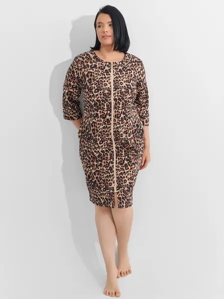 Изображение товара Халат Mark Formelle 552266-1 (р.164/170-104-110, леопард на песочном)