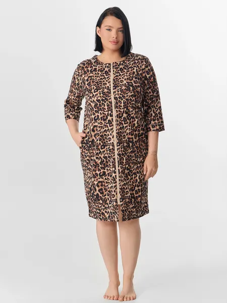 Изображение товара Халат Mark Formelle 552266-1 (р.164/170-116-122, леопард на песочном)