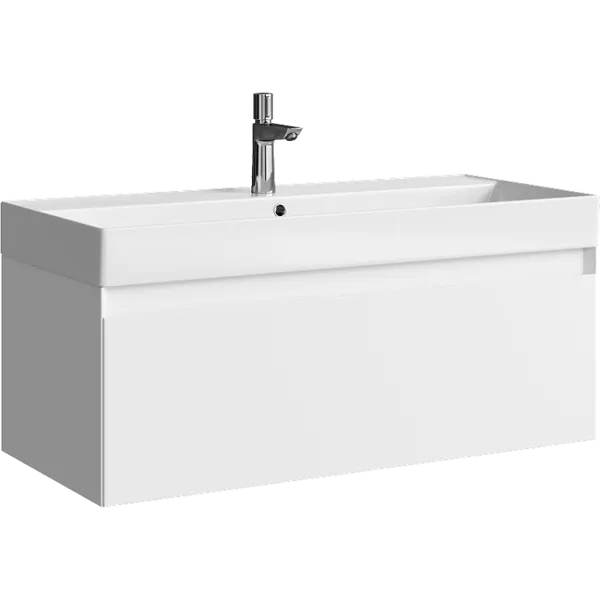 Изображение товара Тумба с умывальником Aqwella Geometria GE01102WM + Вилис / 4610119205164