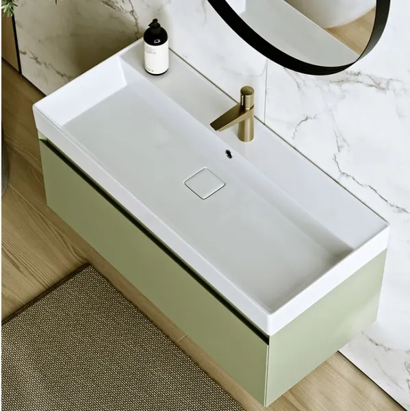 Изображение товара Тумба с умывальником Aqwella Geometria GE01102WM + Вилис / 4610119205164