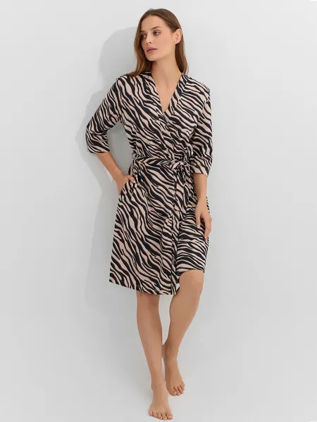 Изображение товара Халат Mark Formelle 552275/1 (р.164/170-92-98, зебра на холодном бежевом)