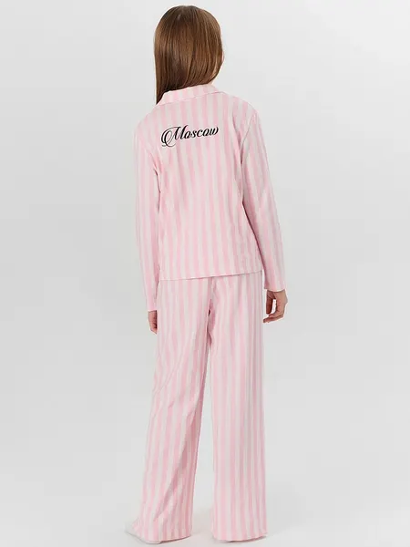 Изображение товара Пижама детская Mark Formelle 567754 (р.134-68, розовая полоска/Moscow)
