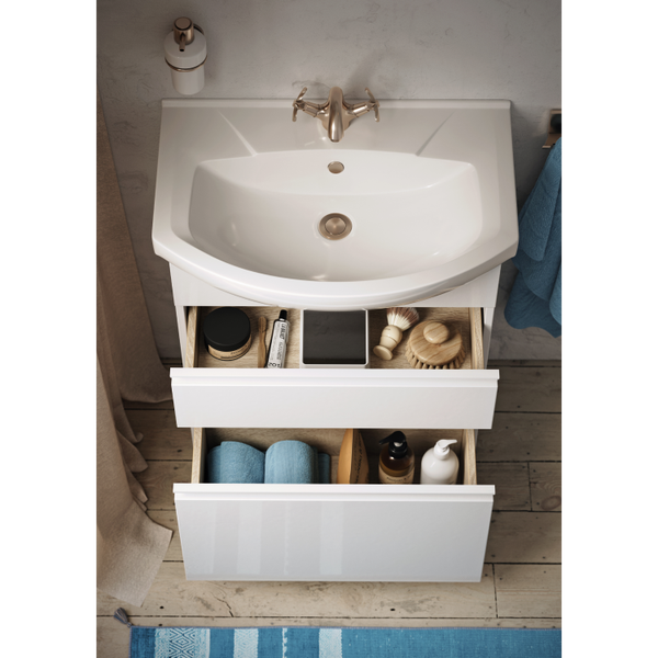 Изображение товара Тумба с умывальником Aqwella Rodos ROD01072N + Элеганс 75