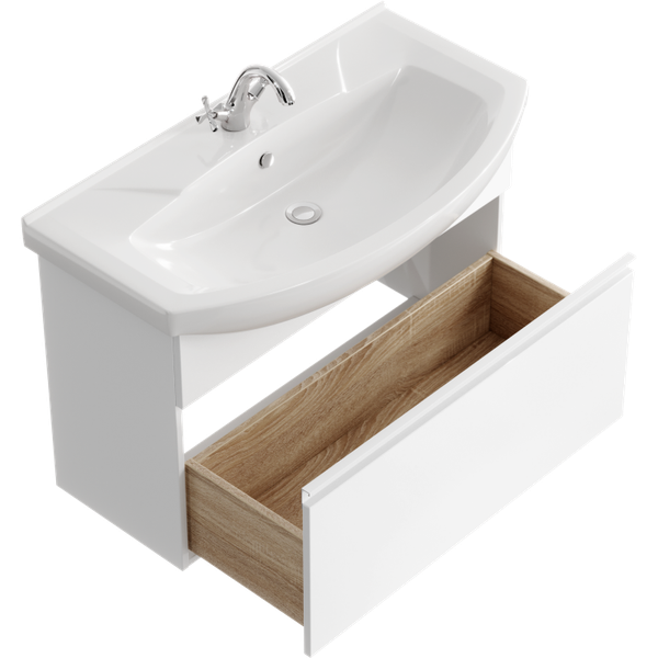 Изображение товара Тумба с умывальником Aqwella Rodos ROD01081 + Элеганс 85