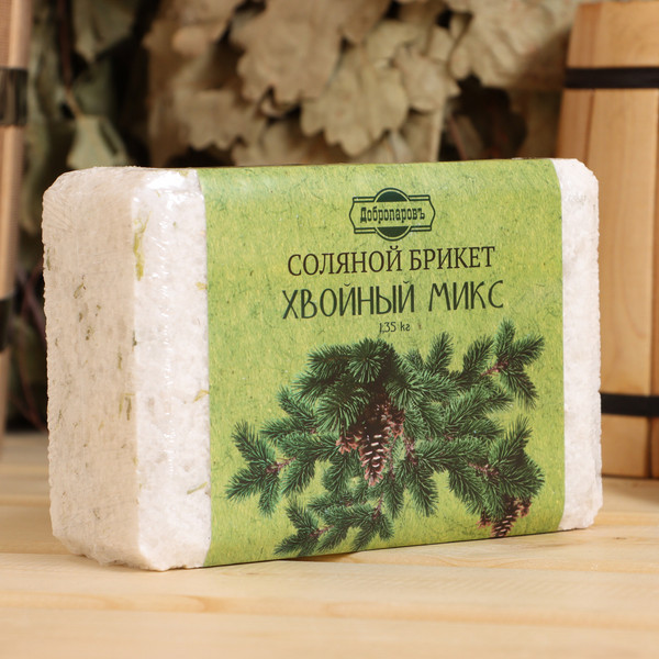 Изображение товара Соляной брикет для бани Добропаровъ Хвойный микс / 7673805